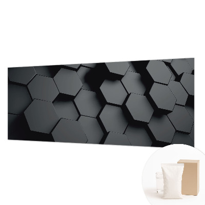 Bedroom wall mural wallpaper 3D hexagons