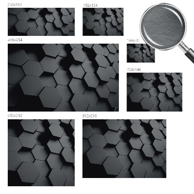 Bedroom wall mural wallpaper 3D hexagons