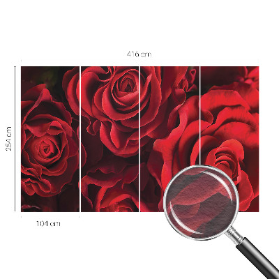 Custom size wall mural Red roses