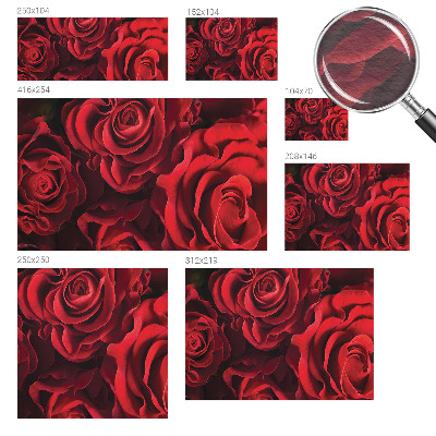 Custom size wall mural Red roses