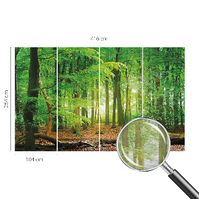 Modern wall mural Green forest