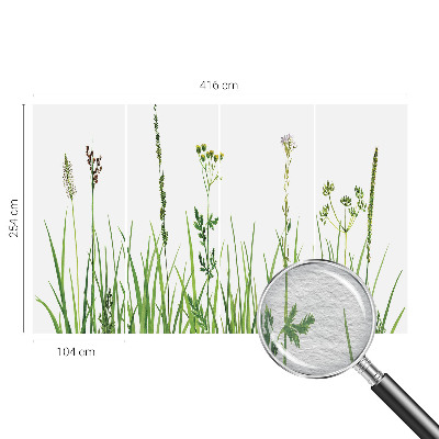 Modern wall mural for living room Subtle flora