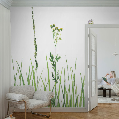 Modern wall mural for living room Subtle flora