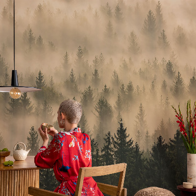 Premium photo wallpaper Forest fog
