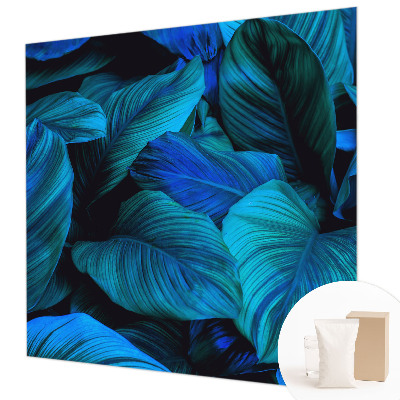 High quality photo wallpaper Blue leaves