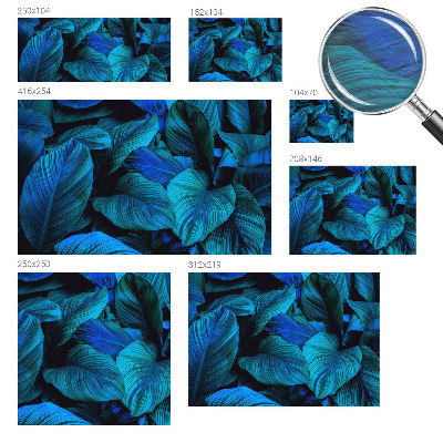 High quality photo wallpaper Blue leaves