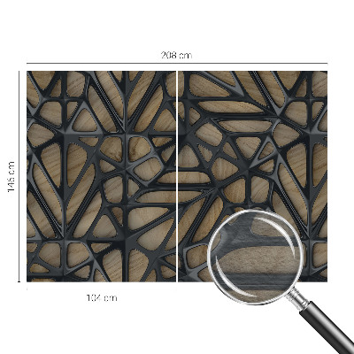 Photo wallpaper Wooden net