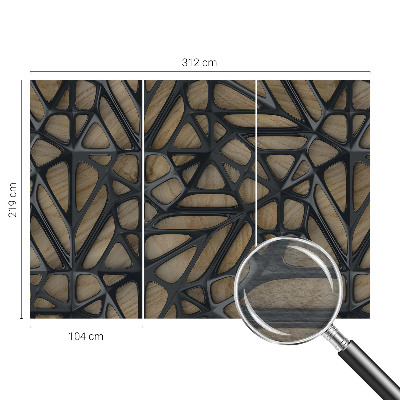 Photo wallpaper Wooden net