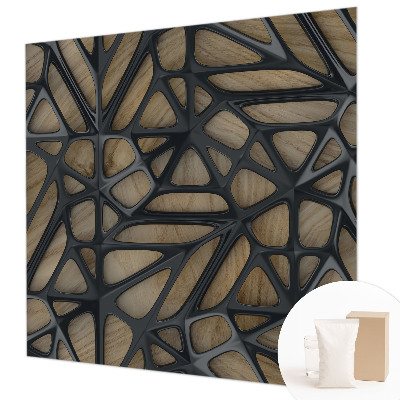 Photo wallpaper Wooden net