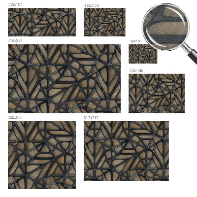 Photo wallpaper Wooden net