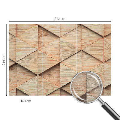 Wall mural Wooden mosaic