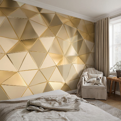 Wallpaper mural for living room Triangular patterns