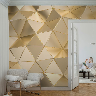 Wallpaper mural for living room Triangular patterns