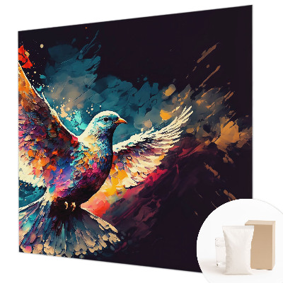 Modern wall mural for living room Colorful bird