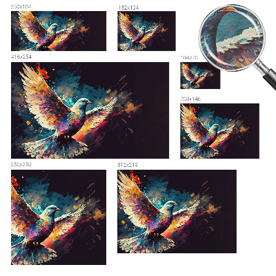 Modern wall mural for living room Colorful bird