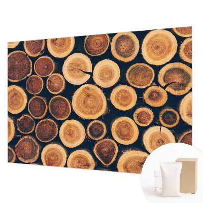 High quality photo wallpaper Wooden circles