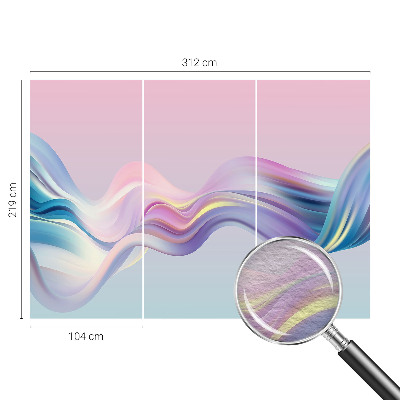 Premium wall mural for bedroom Colorful waves