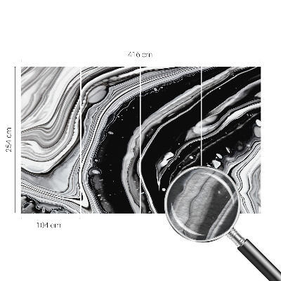Wallpaper mural Monochromatic waves