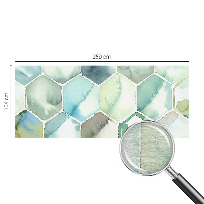 Photo wallpaper Pastel hexagons
