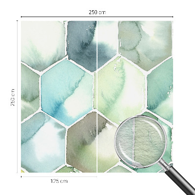 Photo wallpaper Pastel hexagons