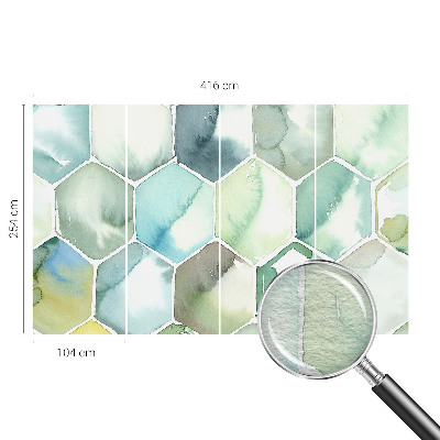 Photo wallpaper Pastel hexagons