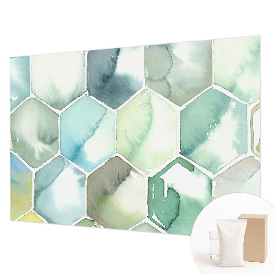 Photo wallpaper Pastel hexagons