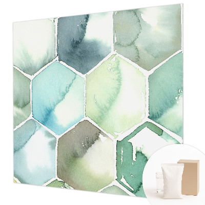 Photo wallpaper Pastel hexagons