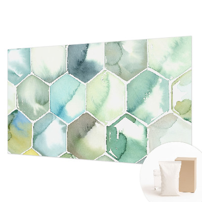 Photo wallpaper Pastel hexagons