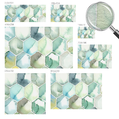 Photo wallpaper Pastel hexagons