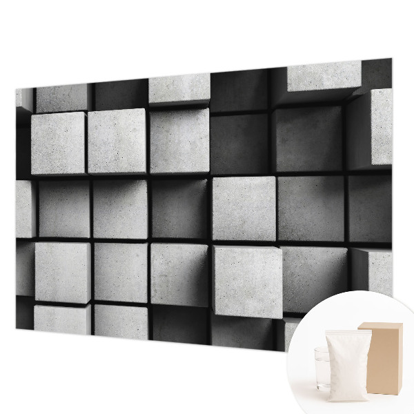 Bedroom wall mural wallpaper Geometric cubes