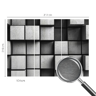 Bedroom wall mural wallpaper Geometric cubes