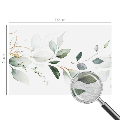 Modern wall mural for living room Green leaves