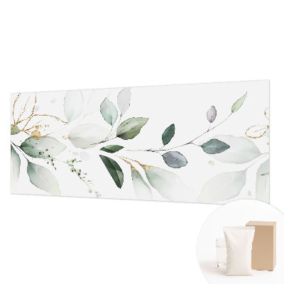 Modern wall mural for living room Green leaves