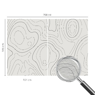 Modern wall mural for bedroom Fluid lines