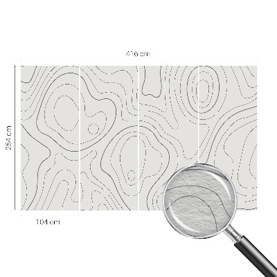 Modern wall mural for bedroom Fluid lines