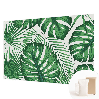 Premium wall mural for bedroom Tropical leaves