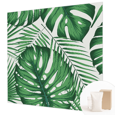 Premium wall mural for bedroom Tropical leaves