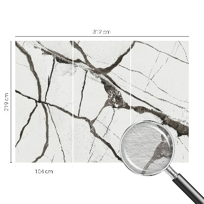 Wall mural for living room Marble cracks