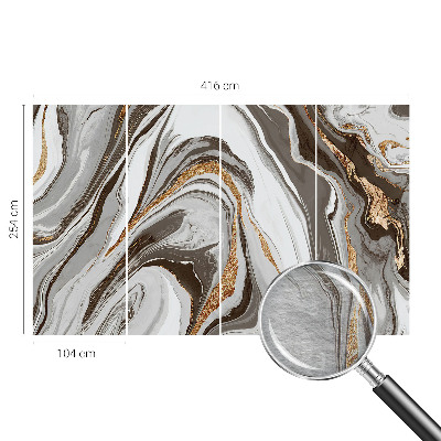 Wallpaper mural for living room Marble swirls