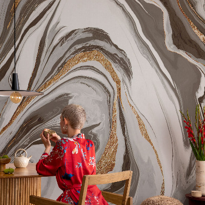 Wallpaper mural for living room Marble swirls