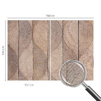 Bedroom wall mural wallpaper Waves of wood