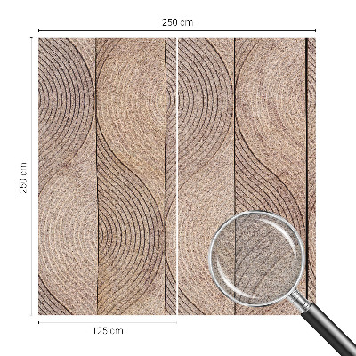 Bedroom wall mural wallpaper Waves of wood