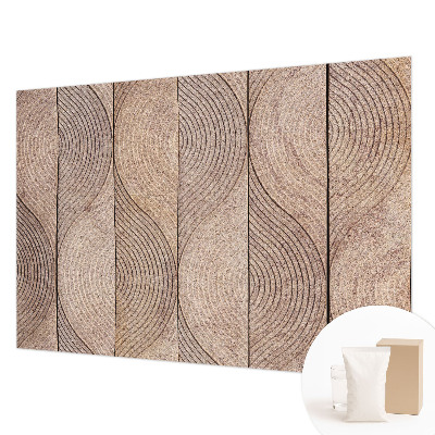 Bedroom wall mural wallpaper Waves of wood