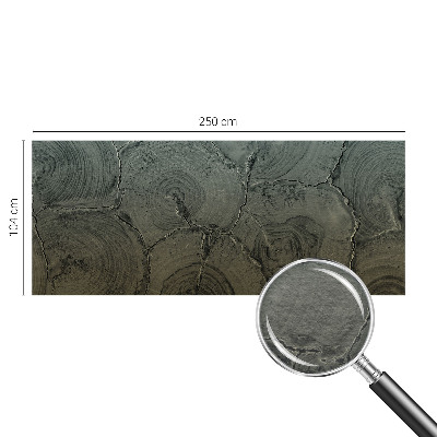 Modern wall mural for bedroom Wooden rings