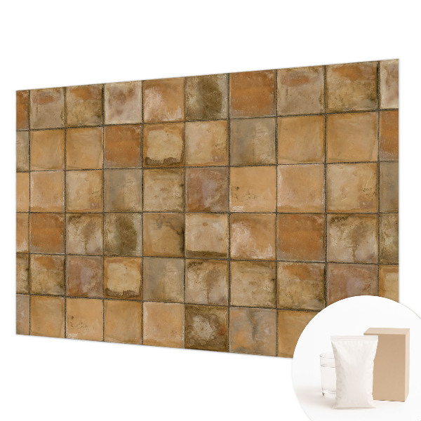 Modern wall mural for living room Rustic mosaic