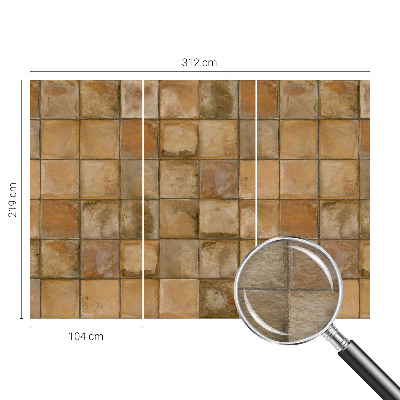 Modern wall mural for living room Rustic mosaic