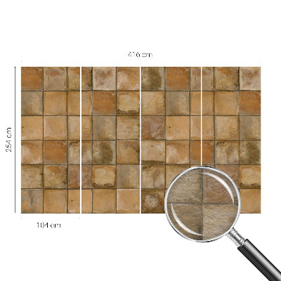 Modern wall mural for living room Rustic mosaic