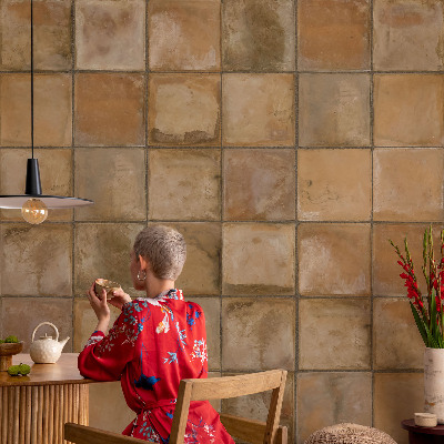 Modern wall mural for living room Rustic mosaic