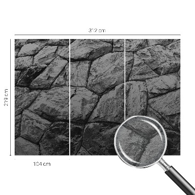 Decorative wall mural for living room Stone textures
