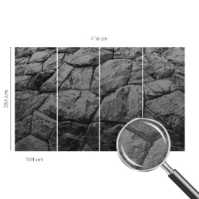 Decorative wall mural for living room Stone textures